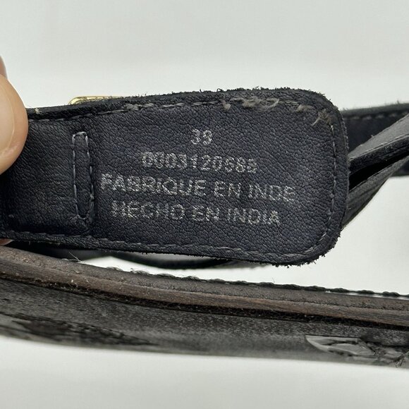 Free People La Risa Capri Blue Leather Flats Strappy Sandals EU 39 / US Size 8.5 - Picture 7 of 8